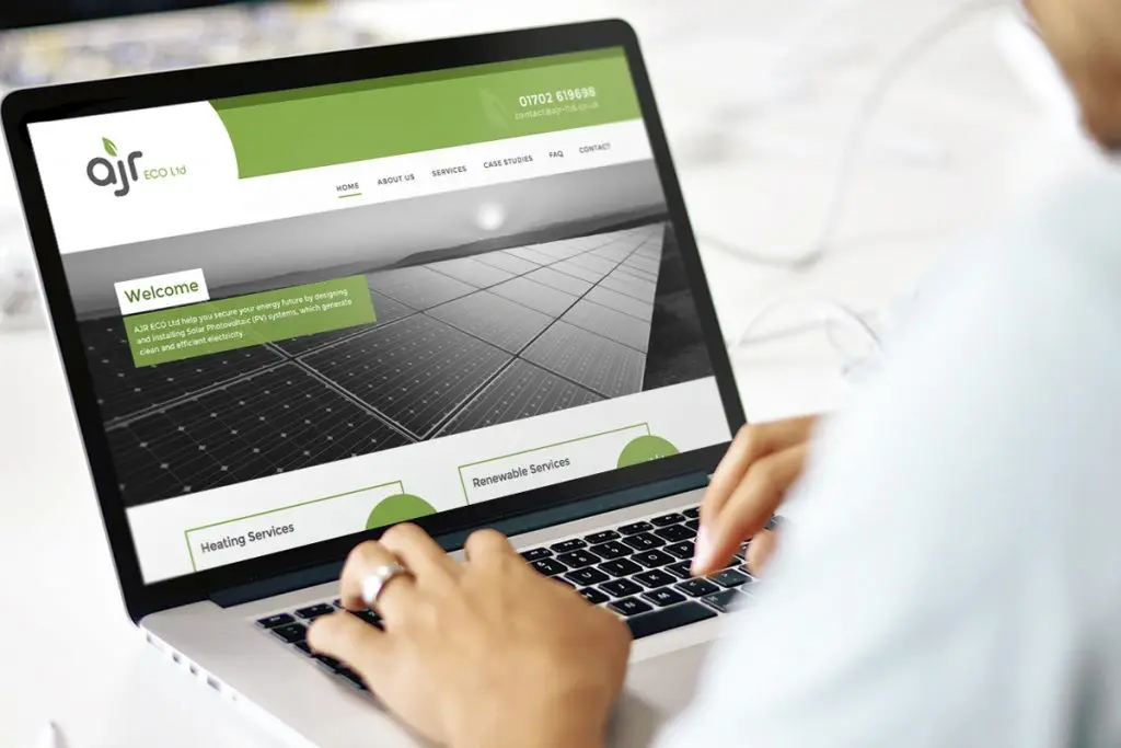 Computer screen showing the new AJR website designed and built by Insight Design