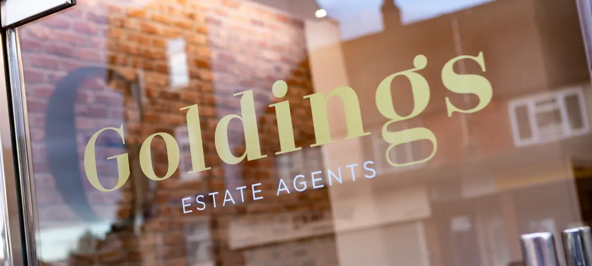 Golding estate agents logo branding for signage